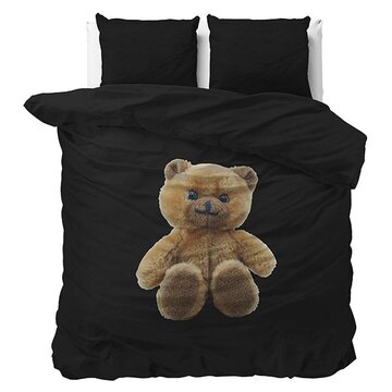 Sleeptime Essentials Brave Teddy - Zwart Dekbedovertrek
