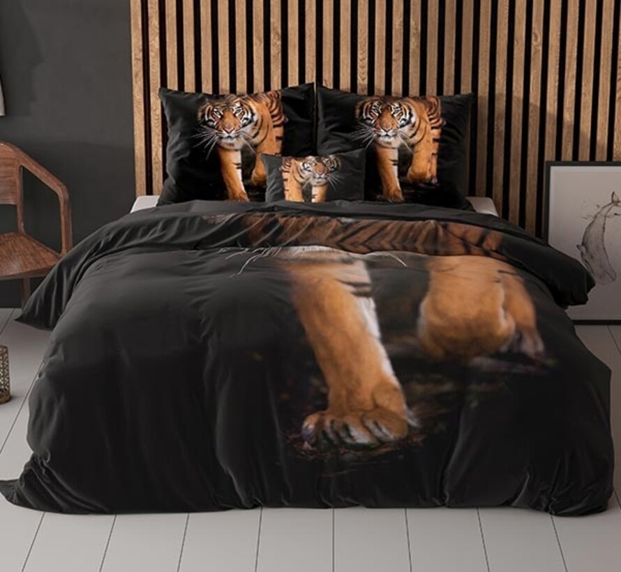 Tiger icon - Zwart Dekbedovertrek