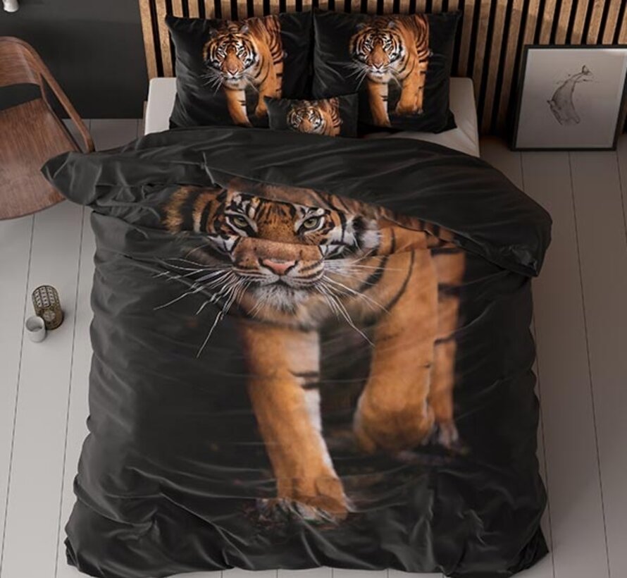 Tiger icon - Zwart Dekbedovertrek