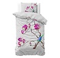 Magnolias - Wit/Multi Dekbedovertrek