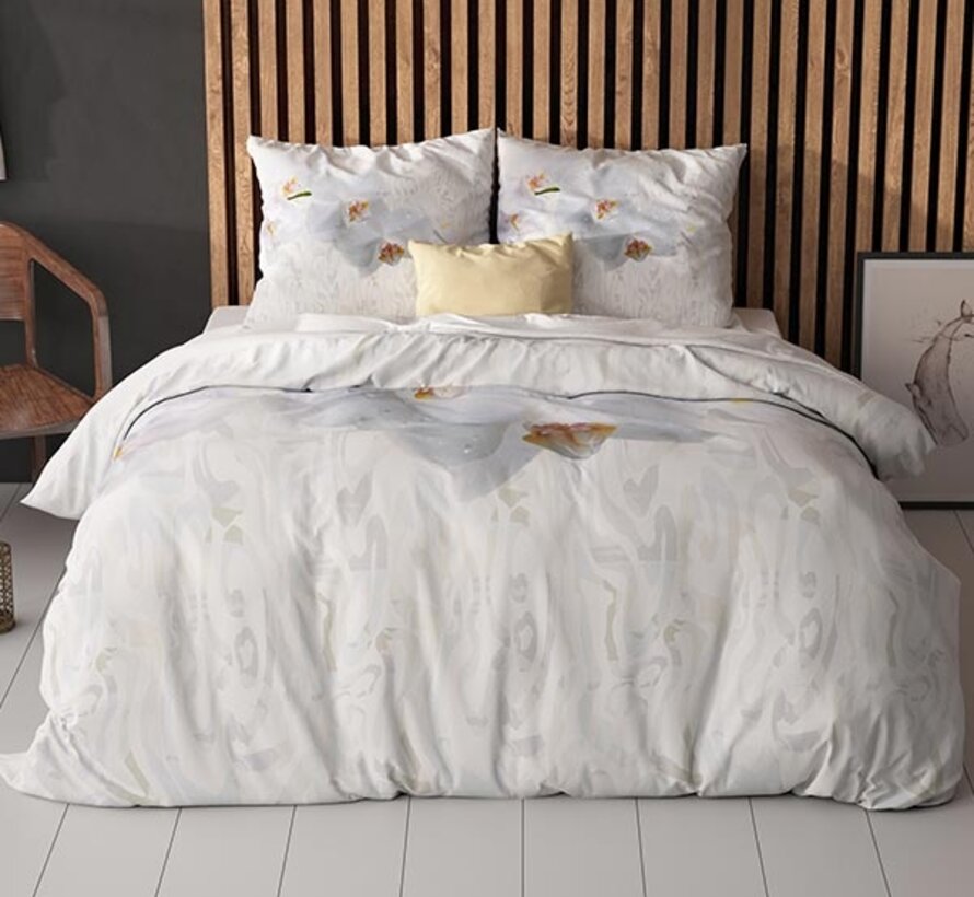 Orchid - Wit/Grijs Dekbedovertrek