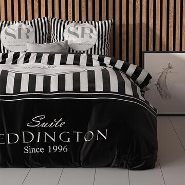 Sleeptime Essentials Reddington - Zwart/Wit Dekbedovertrek