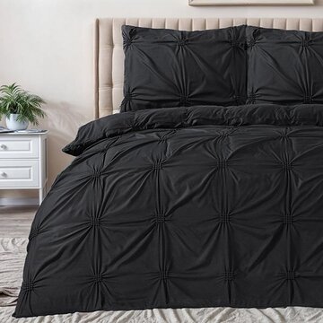 Sleeptime Fresh Pintuck - Zwart Dekbedovertrek