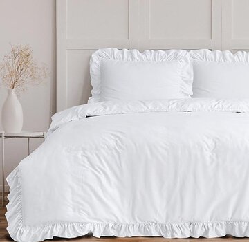 Sleeptime Fresh Ruffles - Wit Dekbedovertrek