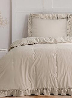 Sleeptime Fresh Ruffles - Taupe Dekbedovertrek
