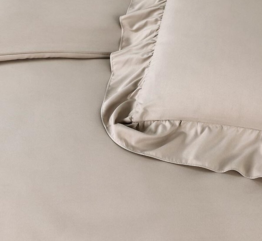 Ruffles - Taupe Dekbedovertrek