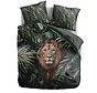 Jungle Majesty Lion - Groen Dekbedovertrek