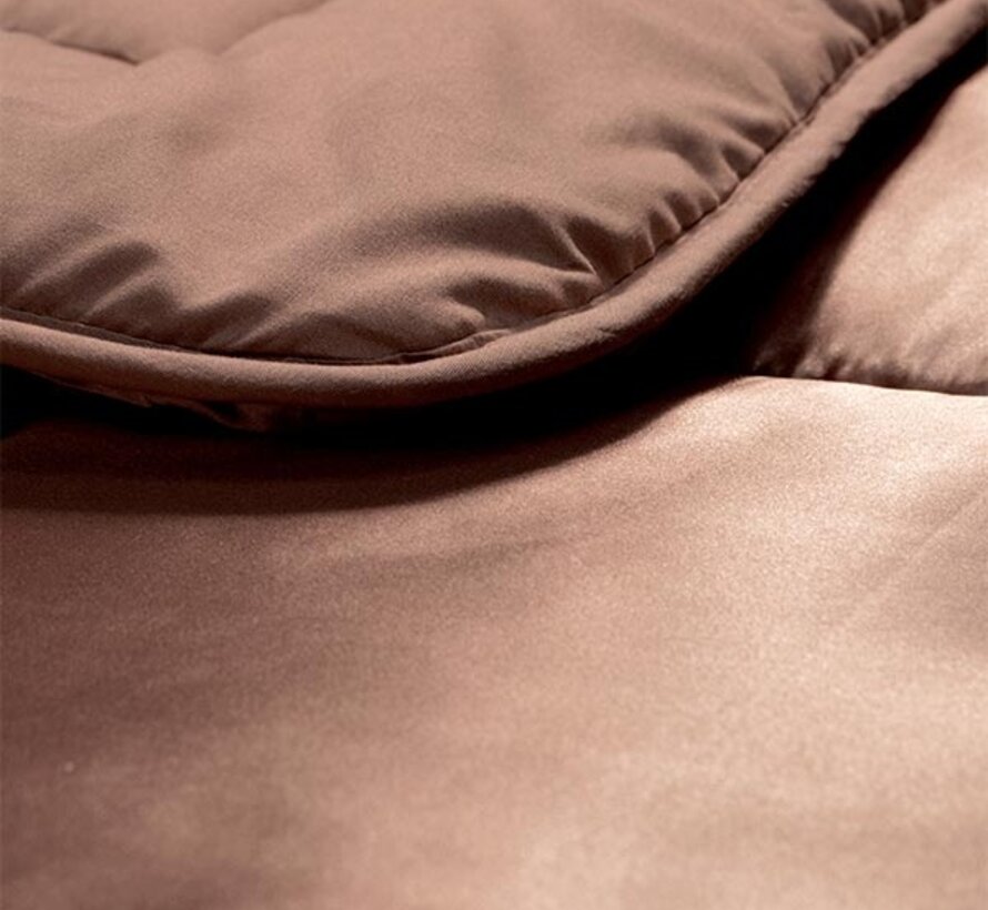Dekbed Zonder Overtrek - Bruin Satin