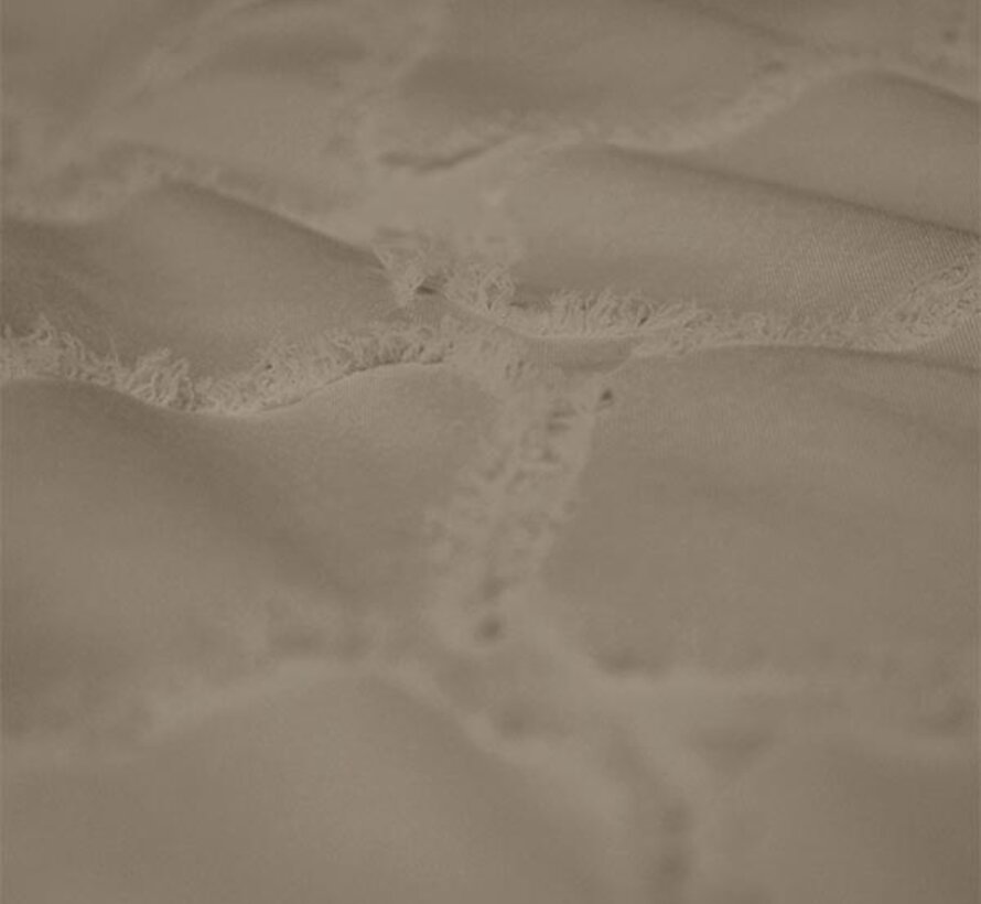 Dekbed Zonder Overtrek - Taupe Tufted Curve