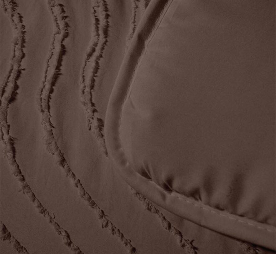 Dekbed Zonder Overtrek - Bruin Tufted Waves