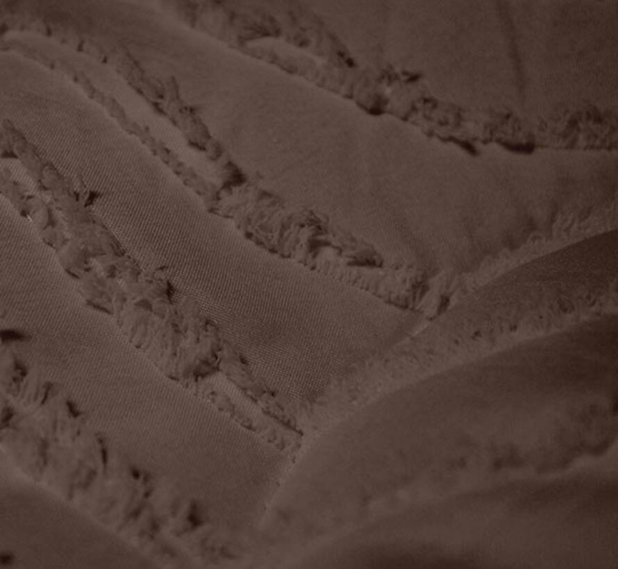 Dekbed Zonder Overtrek - Bruin Tufted Waves