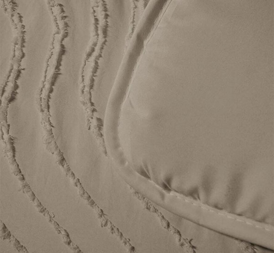 Dekbed Zonder Overtrek - Taupe Tufted Waves