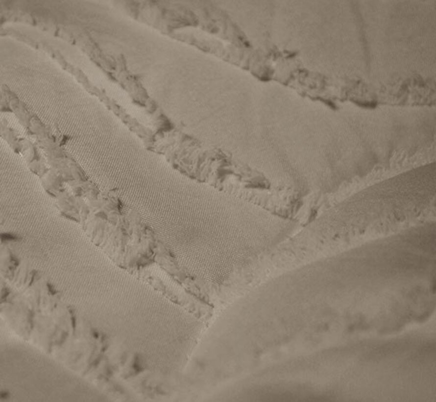 Dekbed Zonder Overtrek - Taupe Tufted Waves
