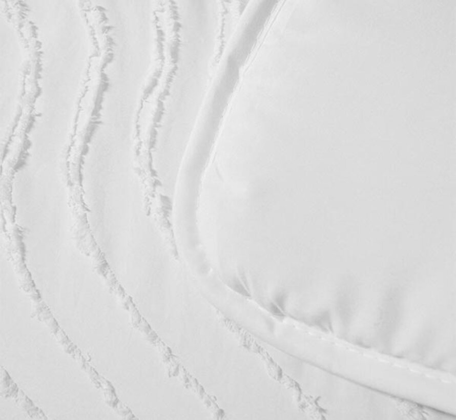 Dekbed Zonder Overtrek - Wit Tufted Waves