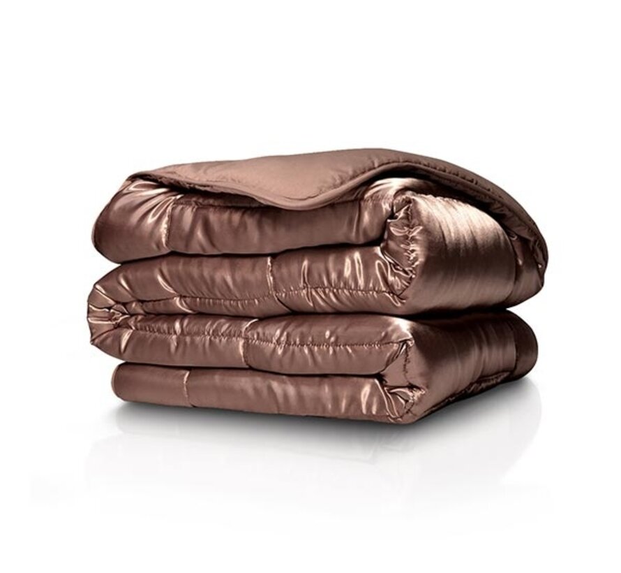Dekbed Zonder Overtrek - Bruin Satin