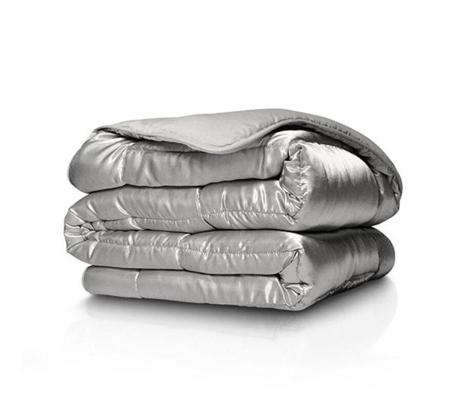 Dekbed Zonder Overtrek - Zilvergrijs Satin