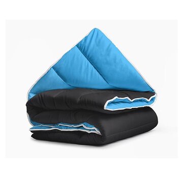 Sleeptime Dekbed Zonder Overtrek - Zwart/Blauw All-in One Lazy