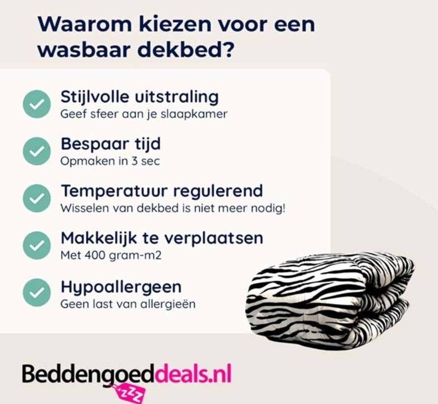 Dekbed Zonder Overtrek - Zebra