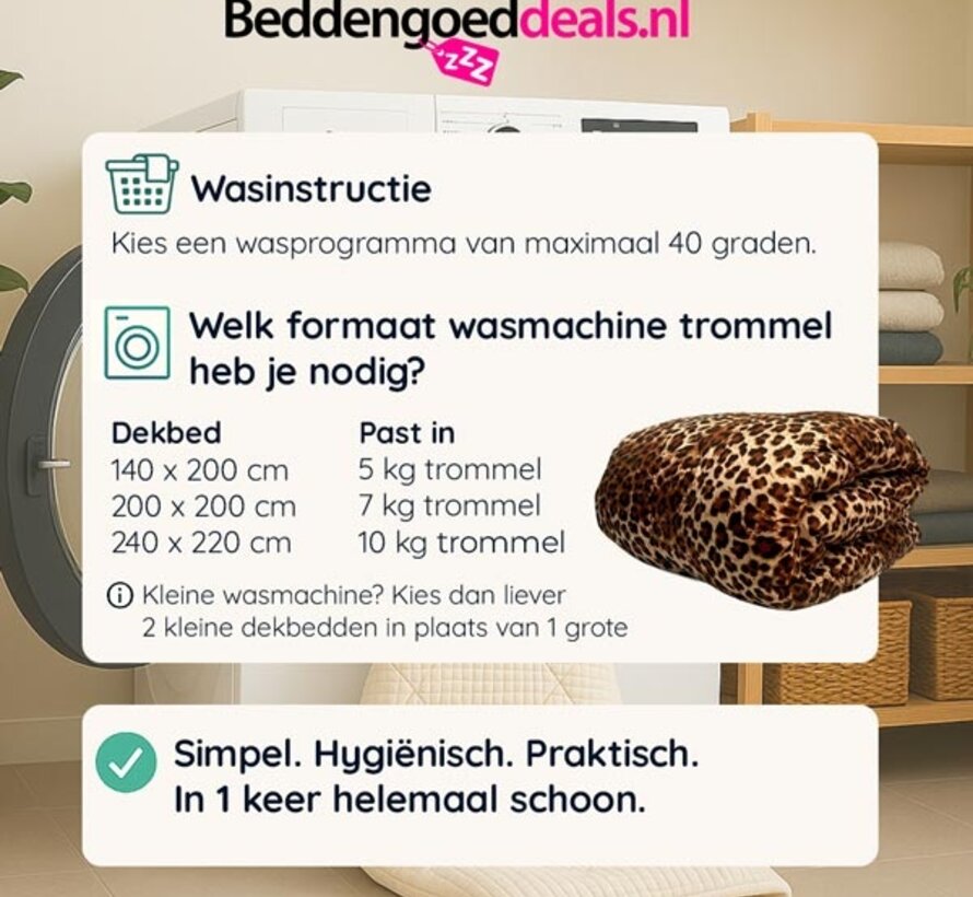 Dekbed Zonder Overtrek - Leopard