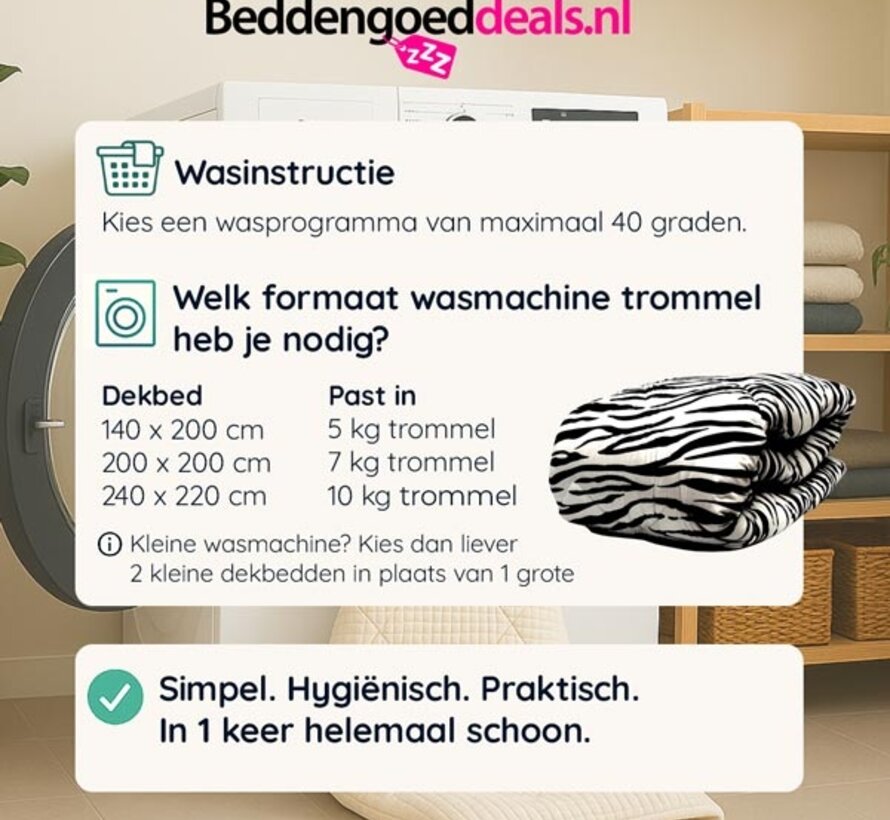 Dekbed Zonder Overtrek - Zebra