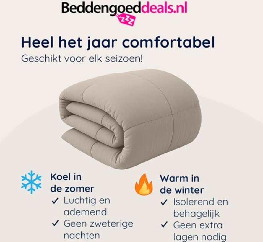 Dekbed Zonder Overtrek - Zand Stone Washed