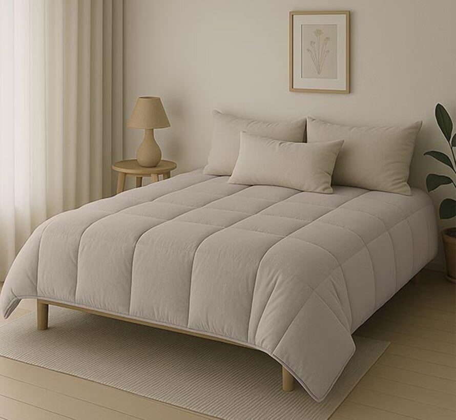 Dekbed Zonder Overtrek - Zand Stone Washed