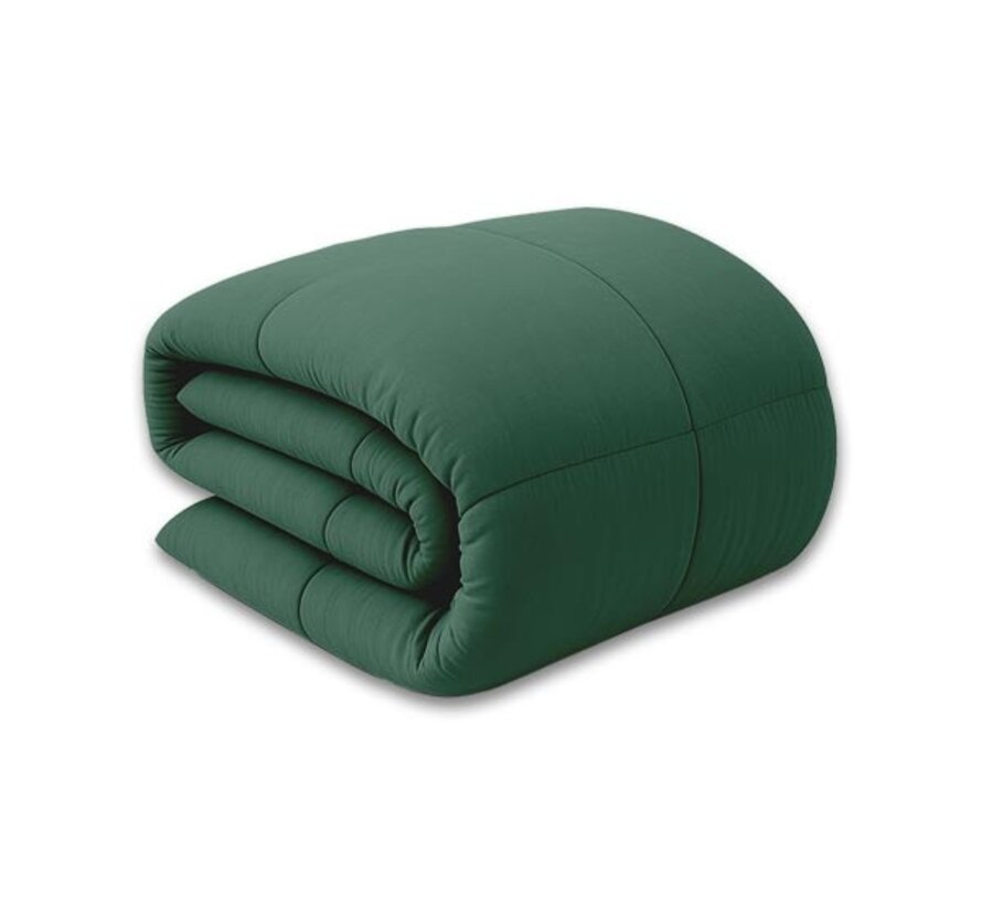 Dekbed Zonder Overtrek - Dennengroen Stone Washed
