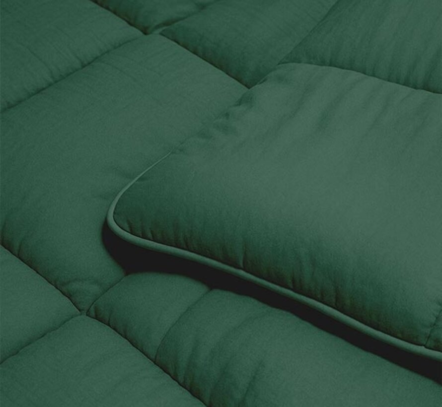 Dekbed Zonder Overtrek - Dennengroen Stone Washed