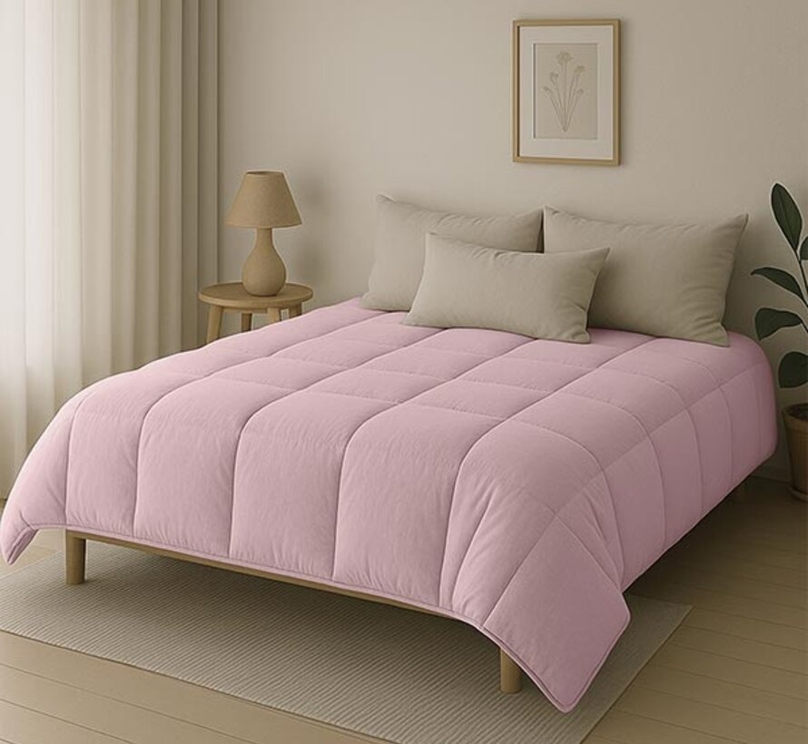 Dekbed Zonder Overtrek - Krijtroze Stone Washed