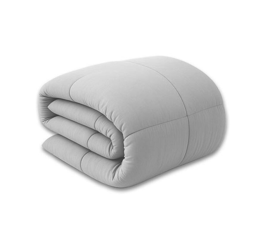 Dekbed Zonder Overtrek - Grijs Stone Washed