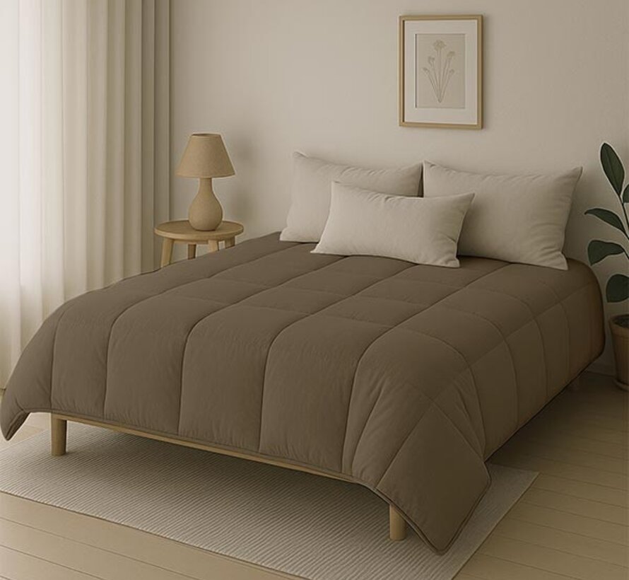 Dekbed Zonder Overtrek - Taupe Stone Washed