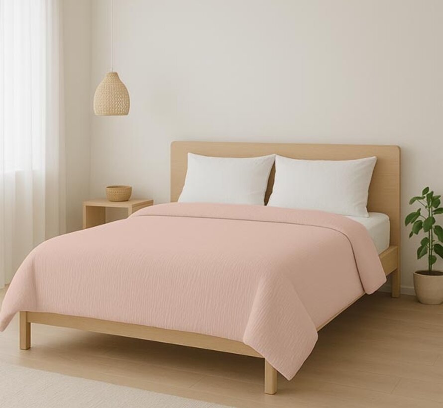 Dekbed Zonder Overtrek - Zachtroze Micro Mousseline