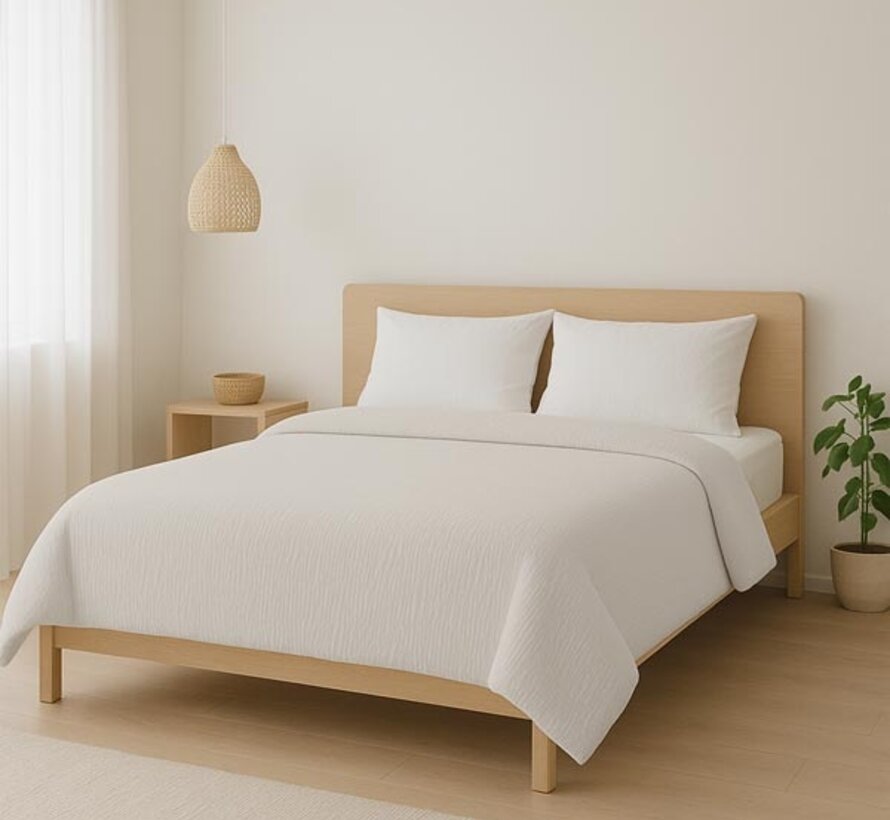 Dekbed Zonder Overtrek - Creme Micro Mousseline