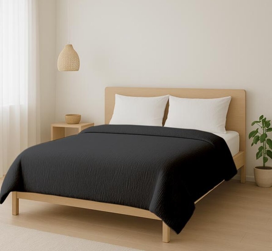 Dekbed Zonder Overtrek - Antraciet Micro Mousseline