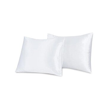 Beauty Silk 2-Pack: Kussenslopen - Satin - Wit