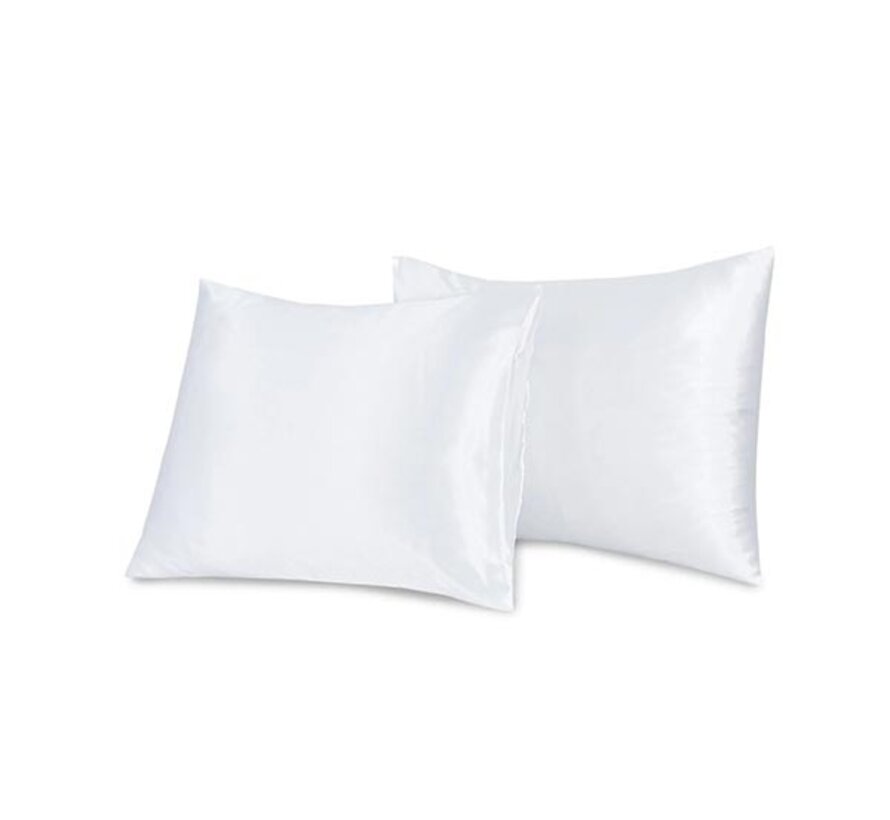2-Pack: Kussenslopen - Satin - Wit