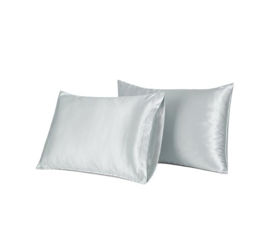 2-Pack: Kussenslopen - Satin - Zilver