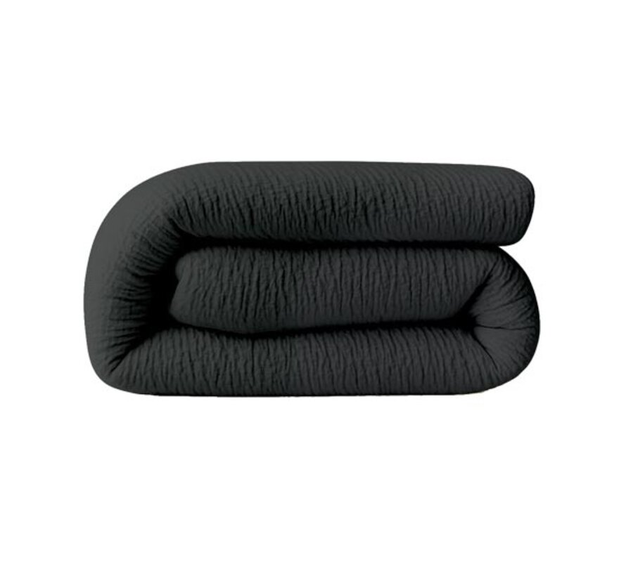 Dekbed Zonder Overtrek - Antraciet Micro Mousseline