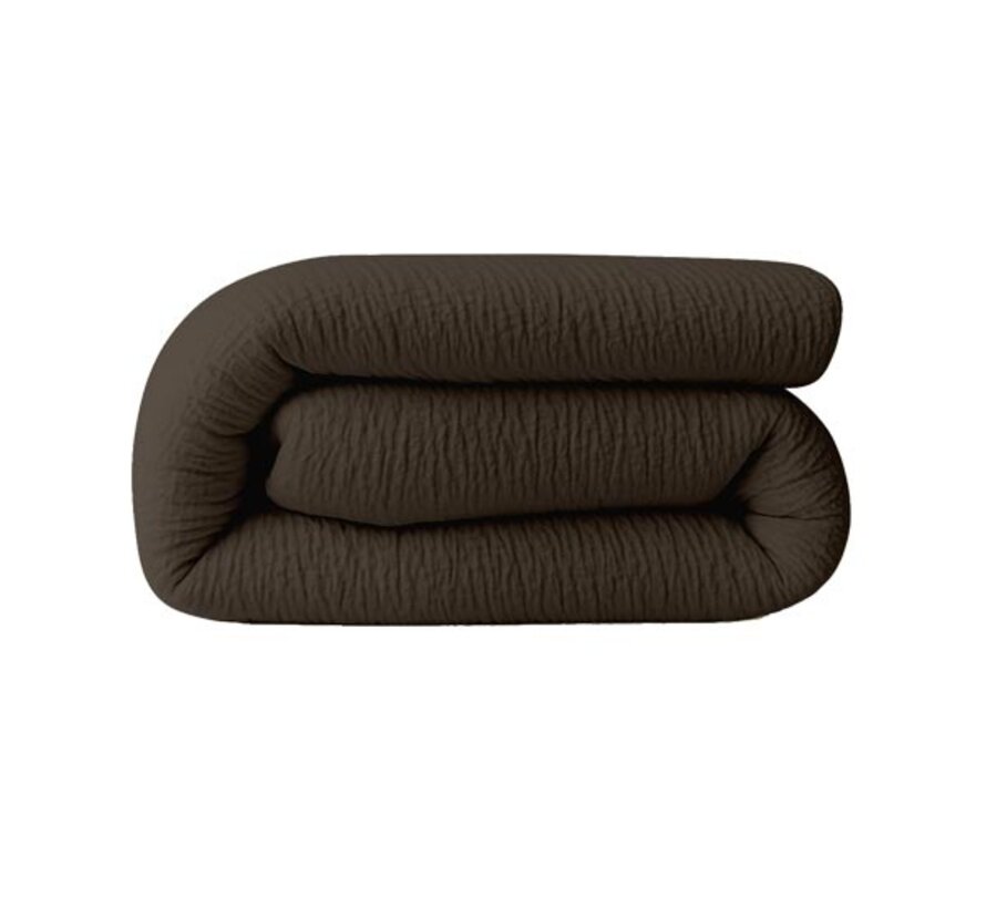 Dekbed Zonder Overtrek - Chocoladebruin Micro Mousseline