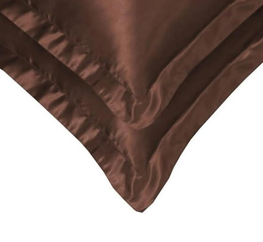 2-Pack: Kussenslopen - Satin - Bruin