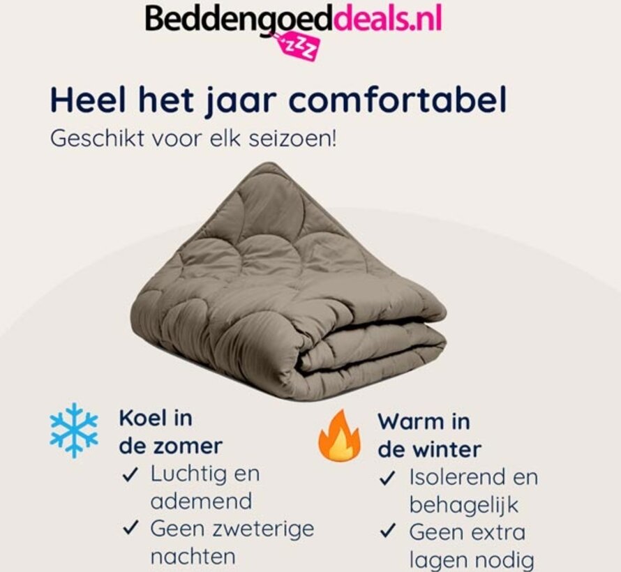 Dekbed Zonder Overtrek - Taupe Easy