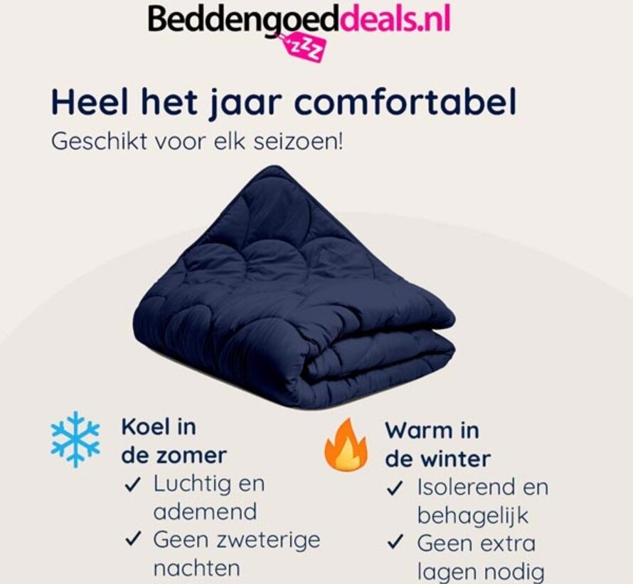 Dekbed Zonder Overtrek - Donkerblauw Easy