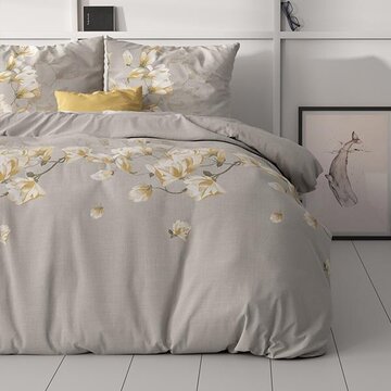 Sleeptime Classy Summer Flower - Zand Dekbedovertrek