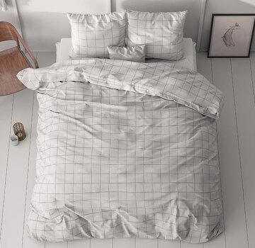 Sleeptime Classy Check It - Grijs Dekbedovertrek