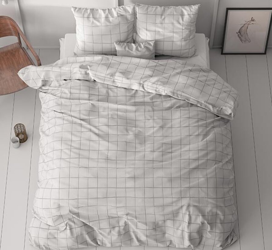 Check It - Grijs Dekbedovertrek