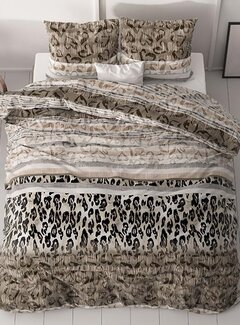 Sleeptime Classy Tiger Leopard - Taupe Dekbedovertrek
