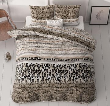 Sleeptime Classy Tiger Leopard - Taupe Dekbedovertrek