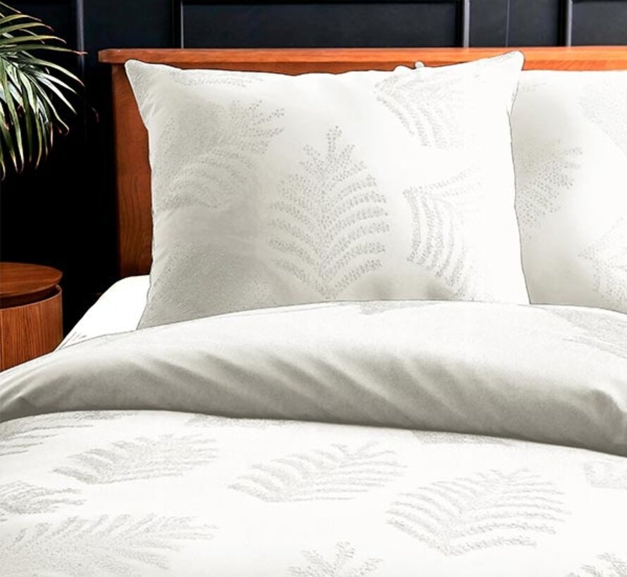 Leaves 3D - Creme Dekbedovertrek