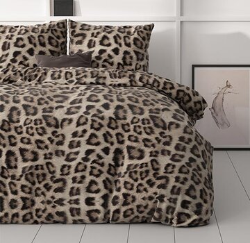 Sleeptime Classy Deep Panther - Taupe/Bruin Dekbedovertrek