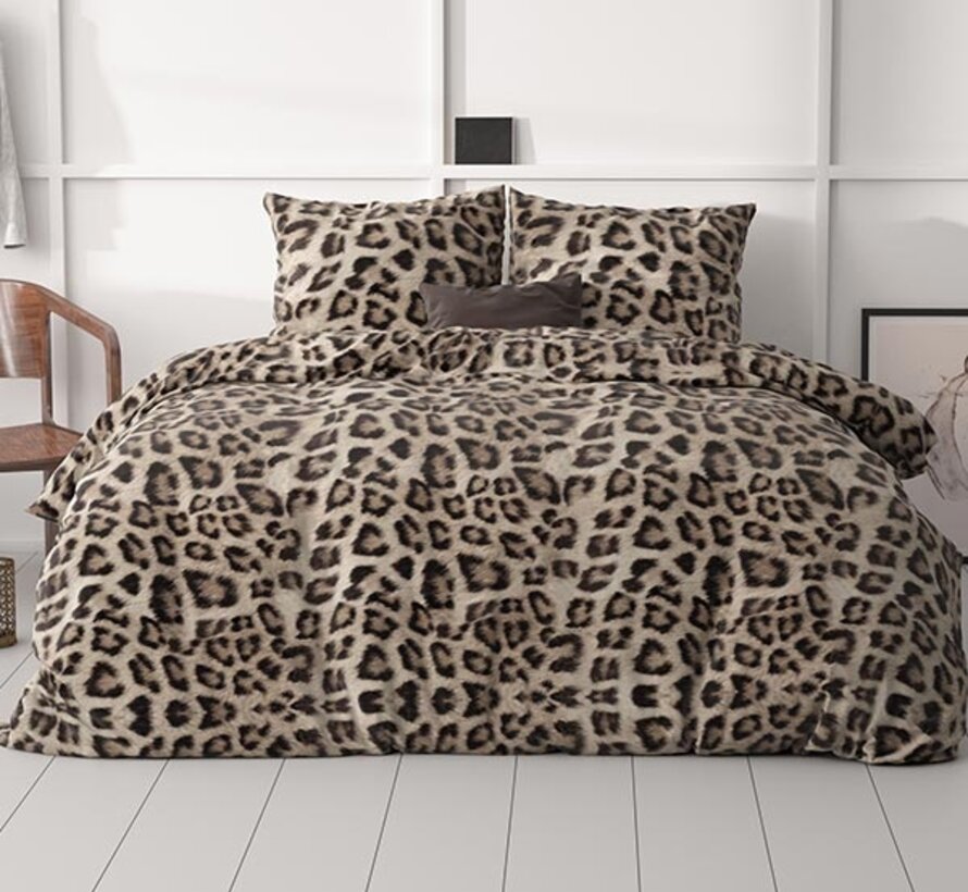 Deep Panther - Taupe/Bruin Dekbedovertrek